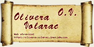 Olivera Volarac vizit kartica